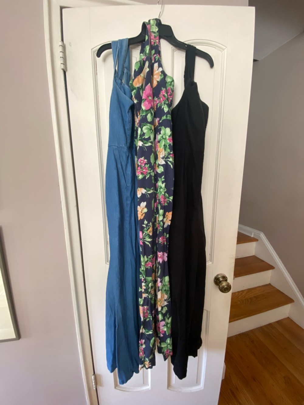 Old Navy Blue, Floral, and Black Jumpsuit Bundle